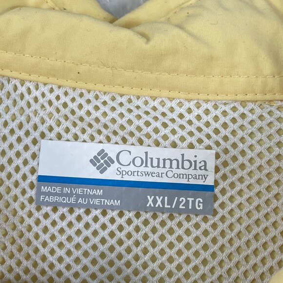 Columbia Mens XXL Omni Shade Yellow Fishing Shirt Nylon Mesh Outdoor Wear - Picture 3 of 9